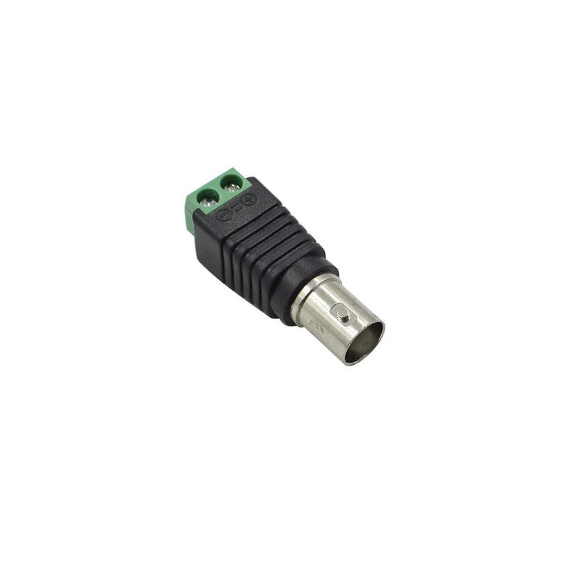 bnafes Female Jack to AV 2 Screw Terminal Connector for Coaxial CAT 5 to CCTV BNC Camera Video Balun Adapter (Green) - 10 Pcs - Image 3